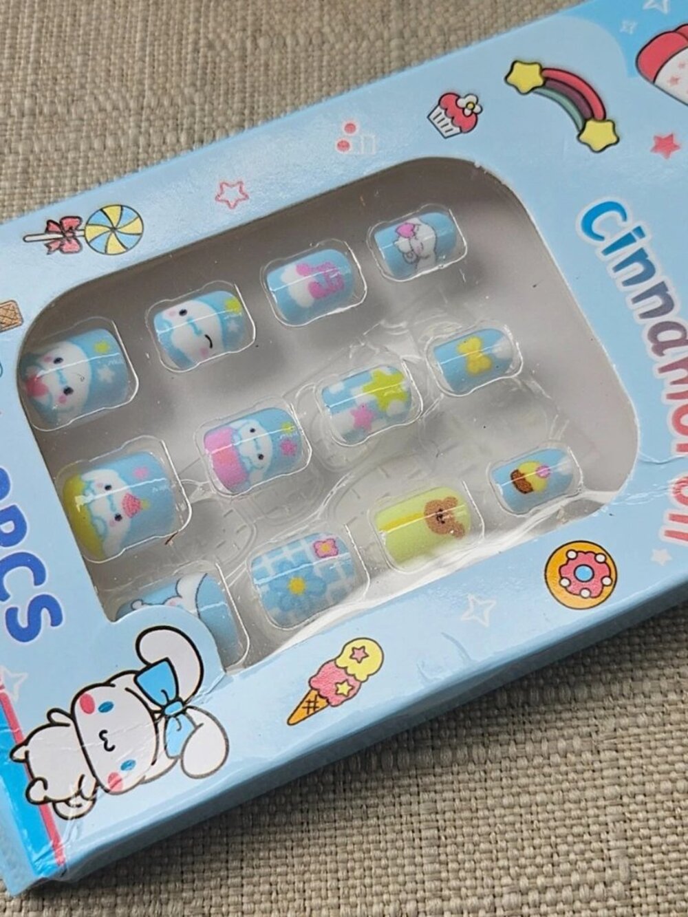 Cinnamoroll Girls Nails Press On Nails 12 PCS Multi Color Nail In a box Unbrand - Picture 6 of 9